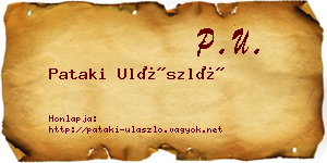 Pataki Ulászló névjegykártya